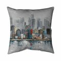 Begin Home Decor 20 x 20 in. Abstract City Skyline-Double Sided Print Indoor Pillow 5541-2020-CI299